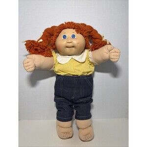 Vintage 1984 Cabbage Patch Kid Doll Coleco OK Factory Red Hair Blue Eyes Mold 3